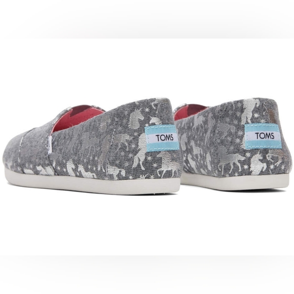 👣TOM'S 💙ALPARGATA Foil Unicorns Slip.On Espadrilles - Picture 3 of 7